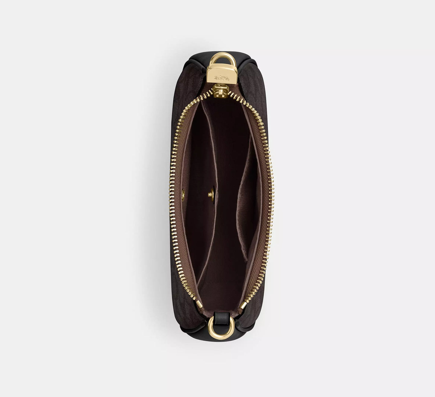 Teri Mini Crossbody Bag In Signature Canvas Walnut Black Coach