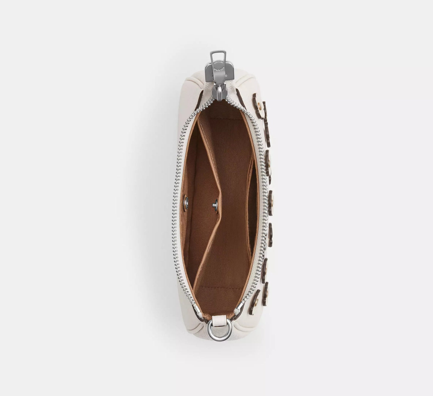Teri Mini Crossbody Bag With Floral Applique Chalk Coach