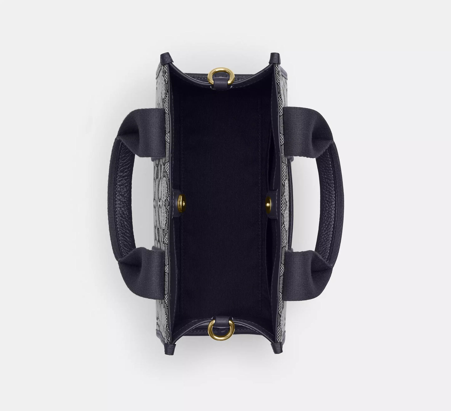 Smith Tote Bag 24 In Signature Jacquard Midnight Navy Coach
