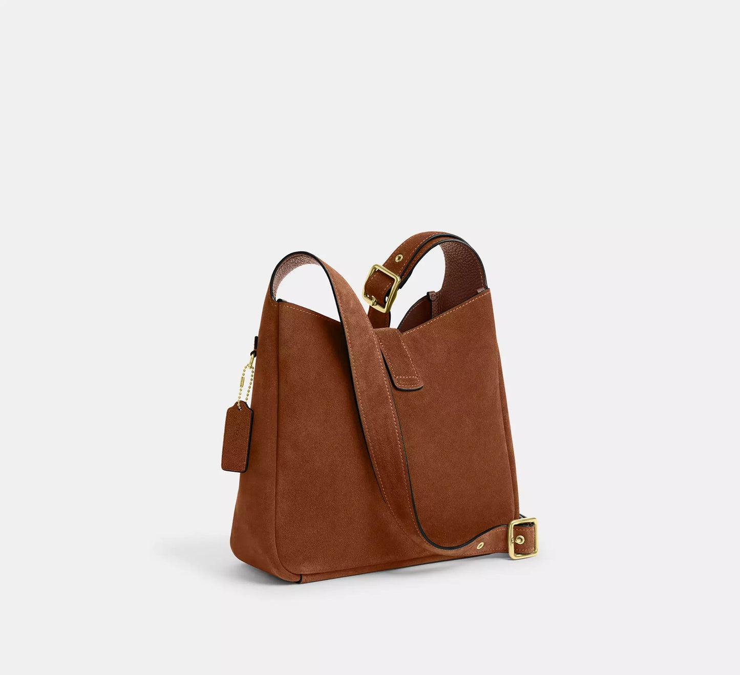 Hadley Convertible Crossbody Bag Suede Sienna Coach