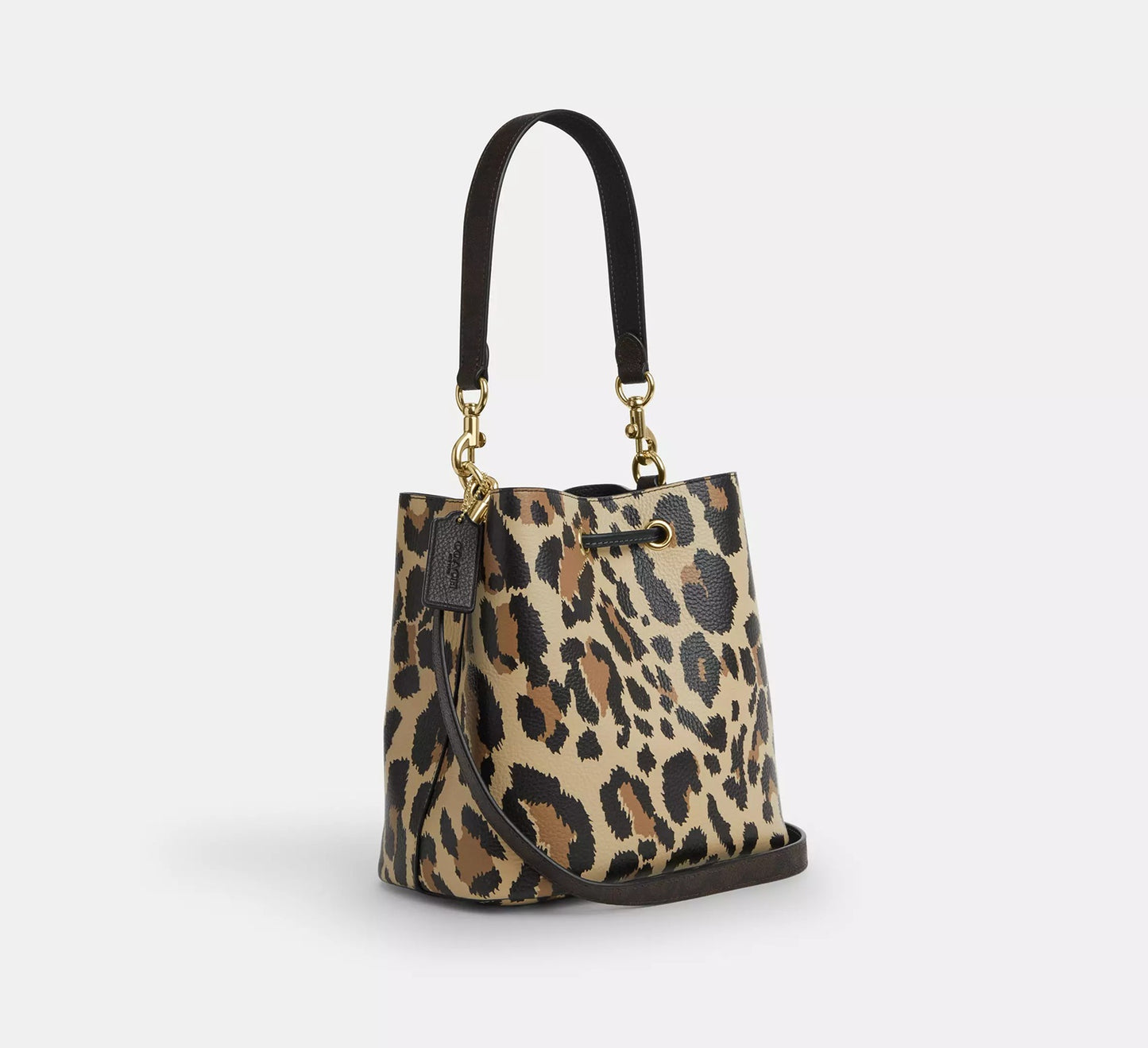 Rowan Bucket Bag With Leopard Print Multi Coach