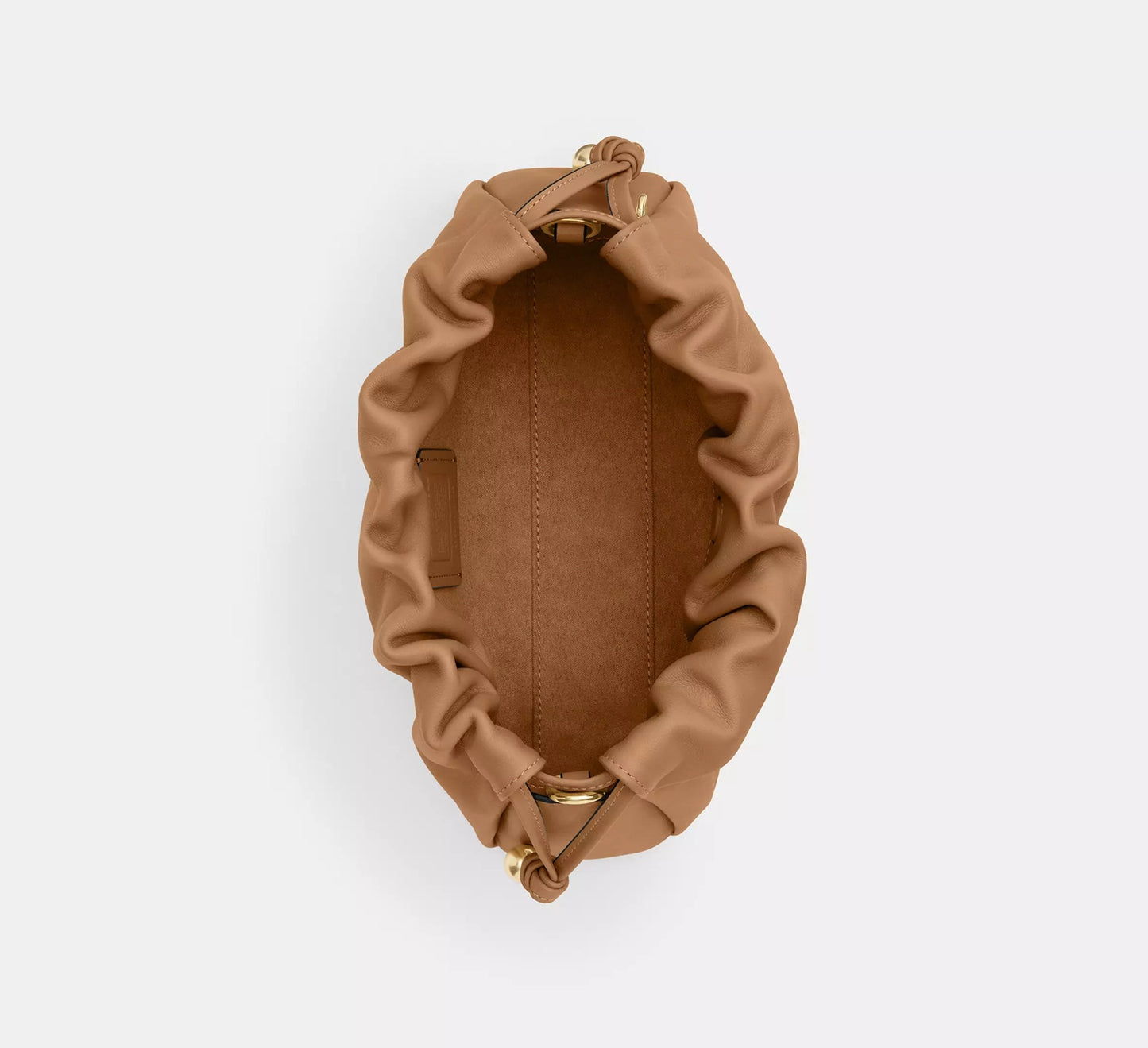 Faye Shoulder Bag With Ruching Honey Brown Coach