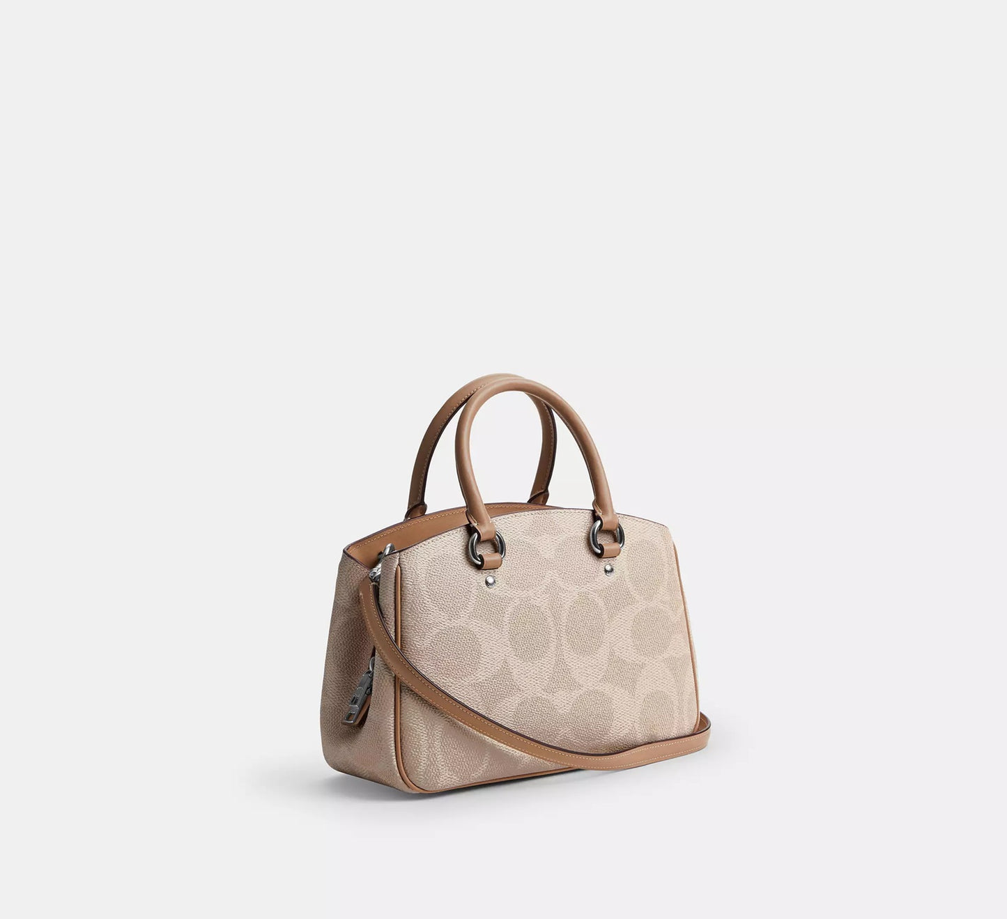 Savannah Small Carryall Bag In Signature Canvas Sand Taupe Coach
