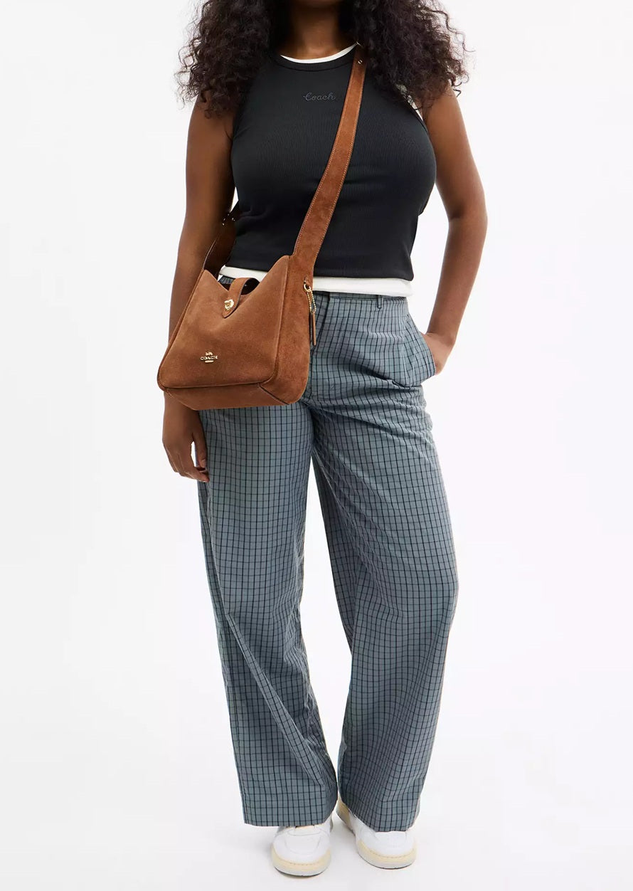 Hadley Convertible Crossbody Bag Suede Sienna Coach