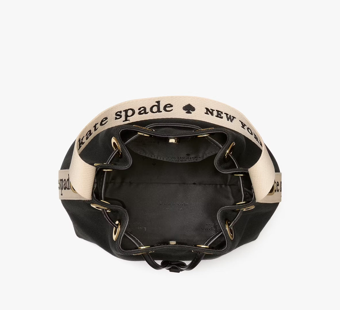 Kip Canvas Bucket Bag Black Kate Spade