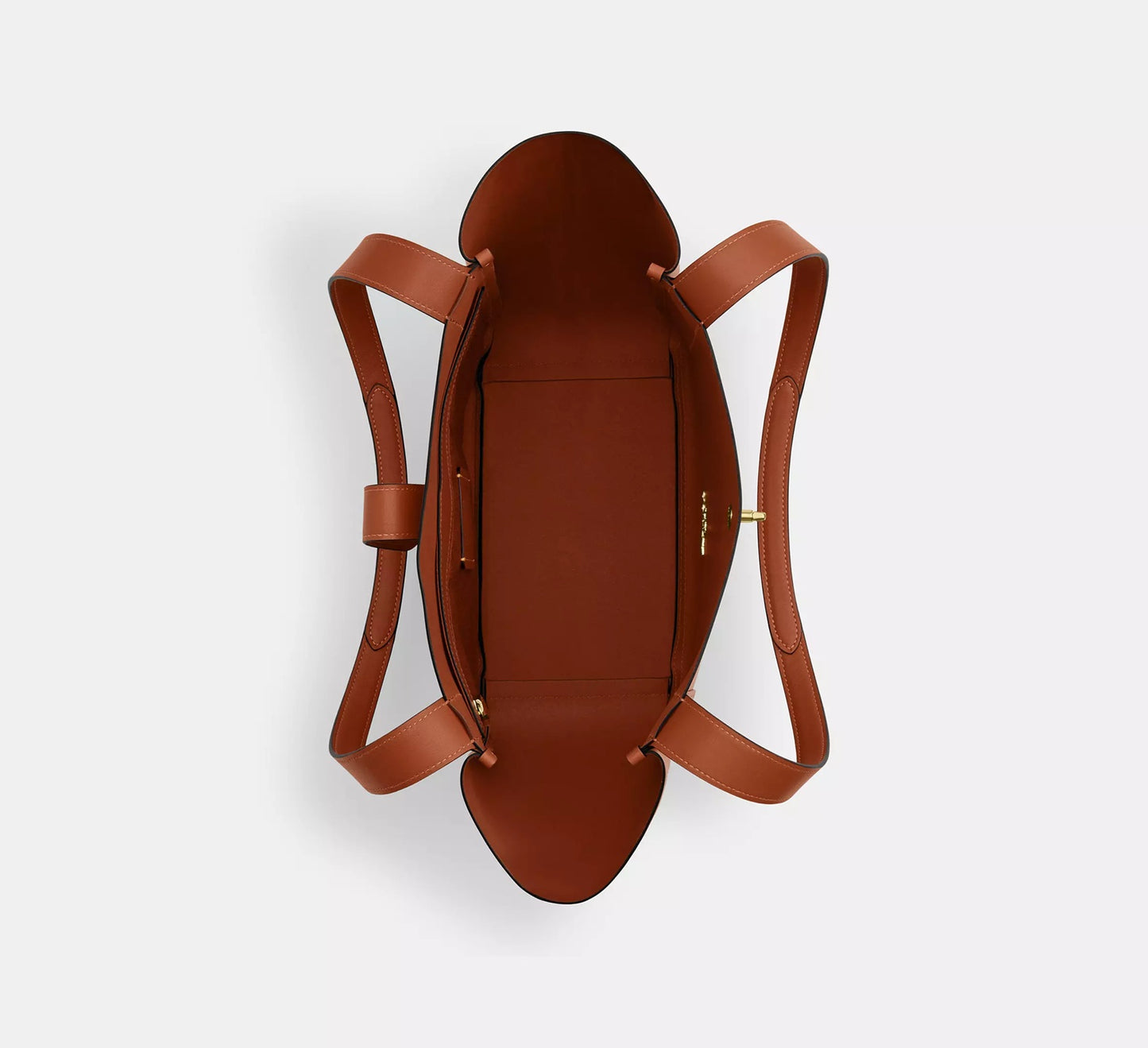 Hadley Turnlock Tote Bag Tan Coach