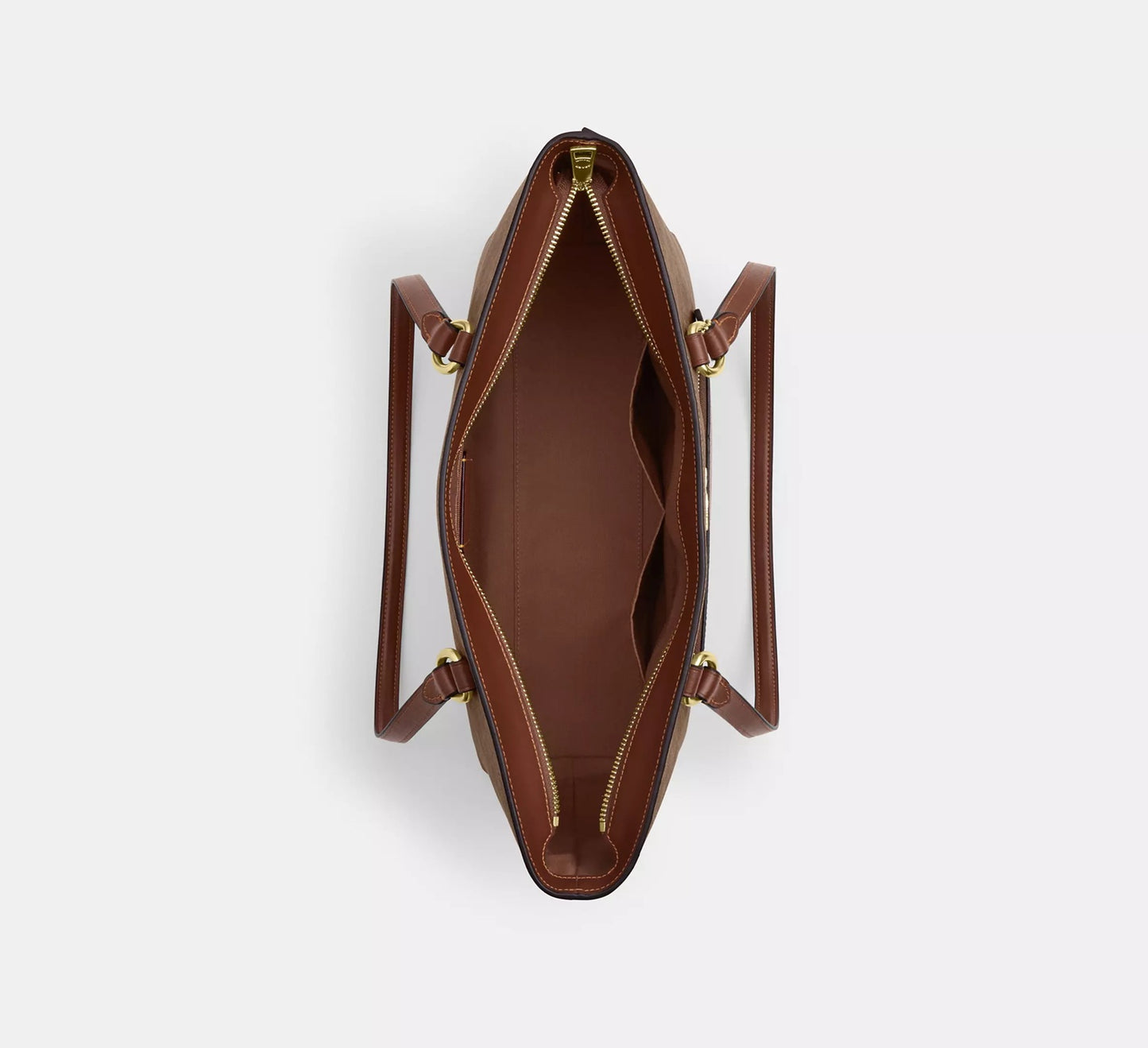 Station Tote Bag In Signature Canvas Tan Brown Coach