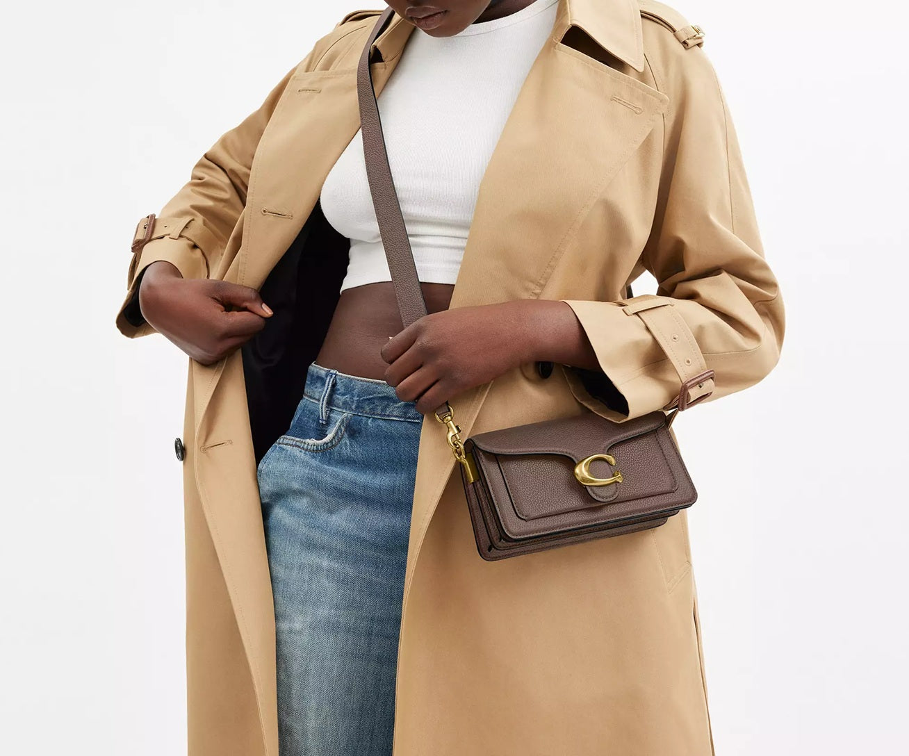Tabby Shoulder Bag 20 Dark Stone Coach