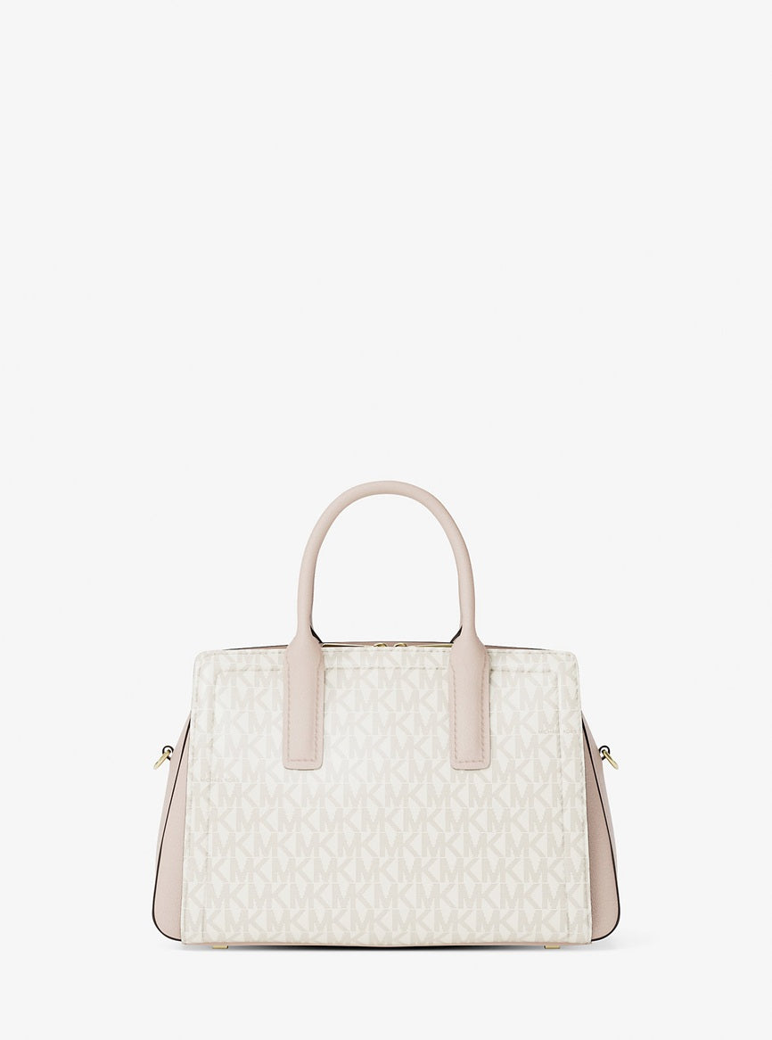 Laila Small Signature Logo Satchel Soft Pink Michael Kors