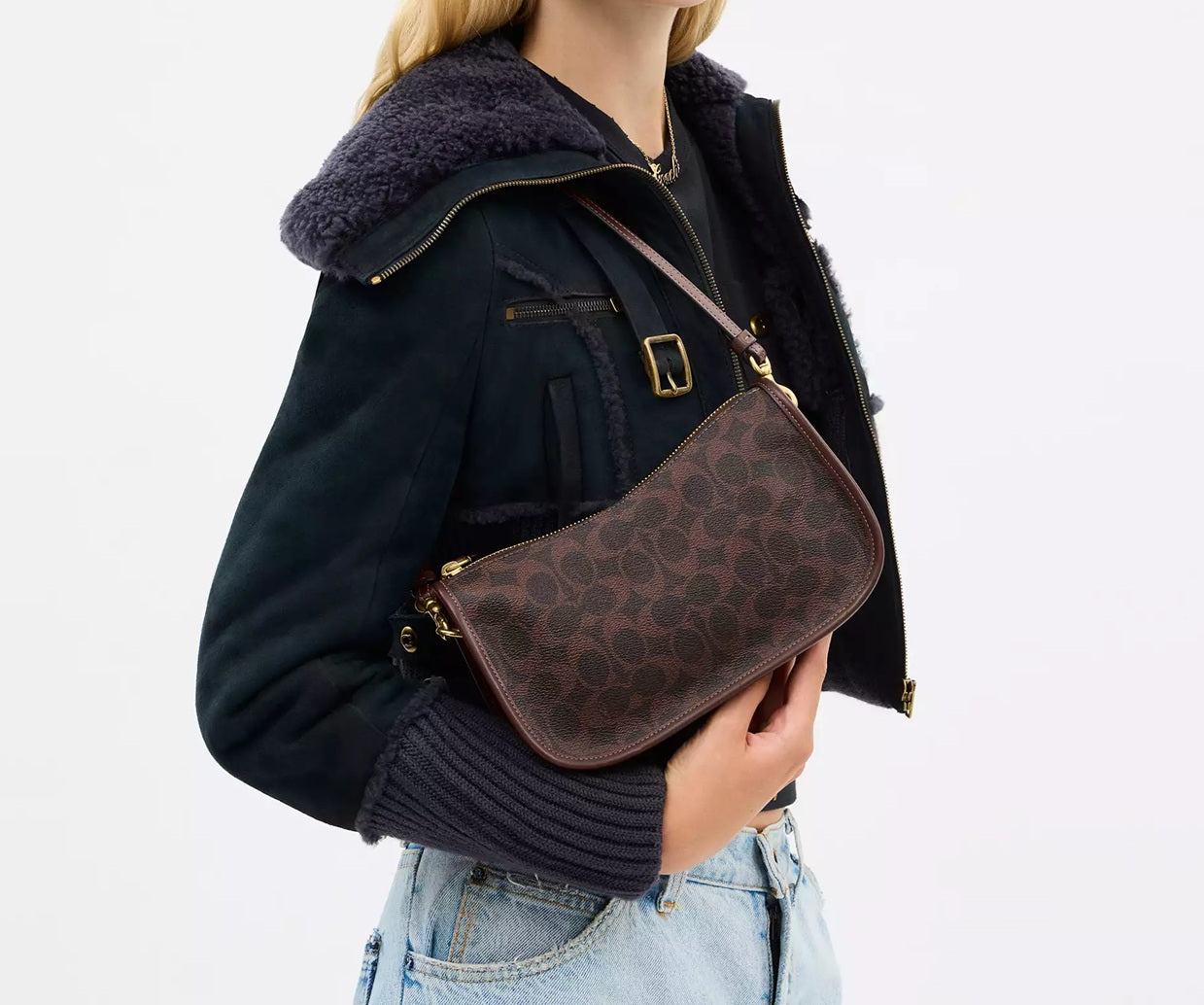 Waverly Bag In Signature Canvas Maple Coach