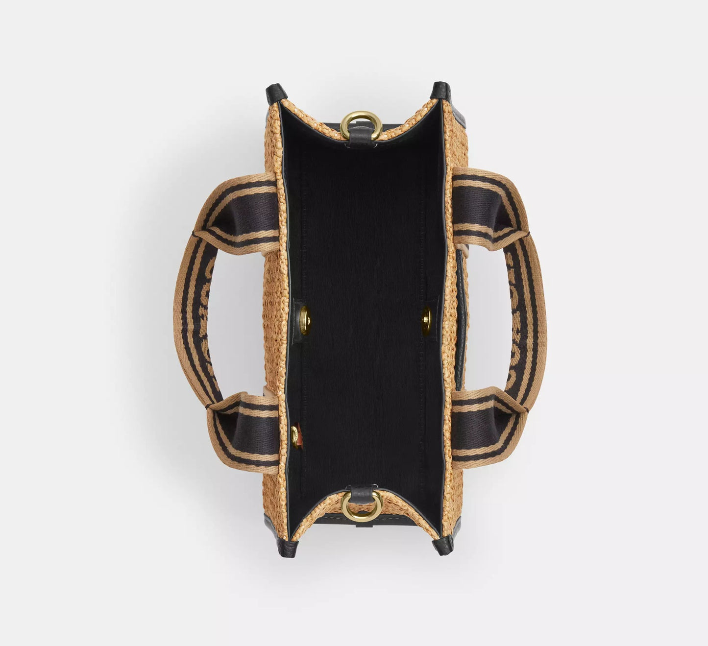 Smith Tote Bag 24 Straw Toast Black Coach