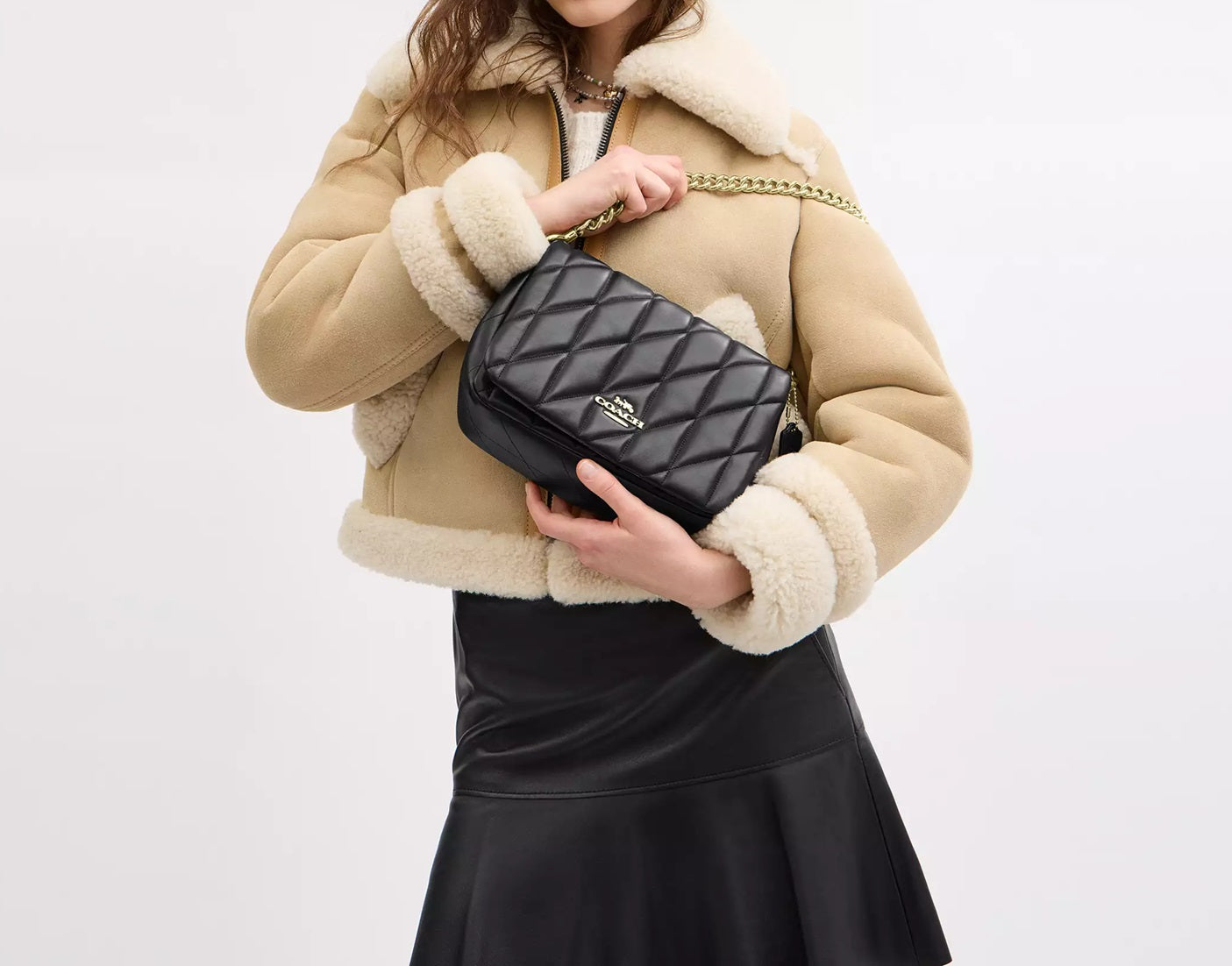 Quinn Bag With Quilting Black Coach