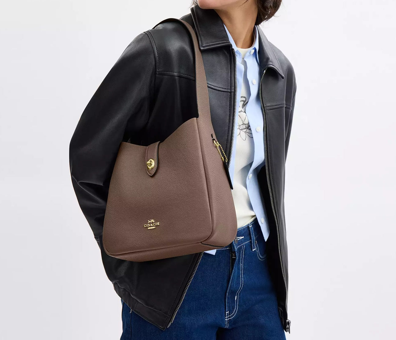 Hadley Convertible Crossbody Bag Dark Stone Coach