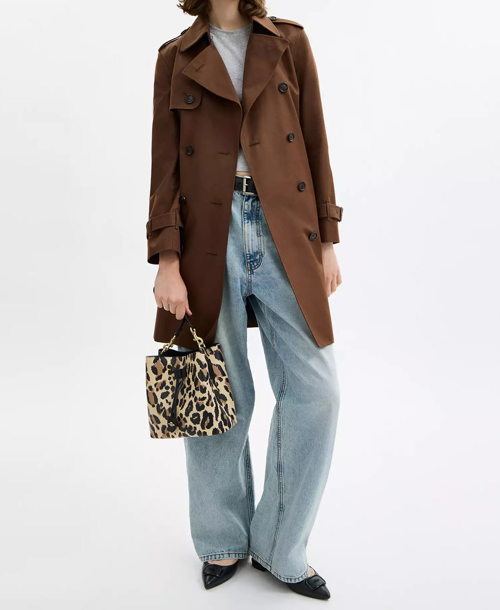 Rowan Bucket Bag With Leopard Print Multi Coach