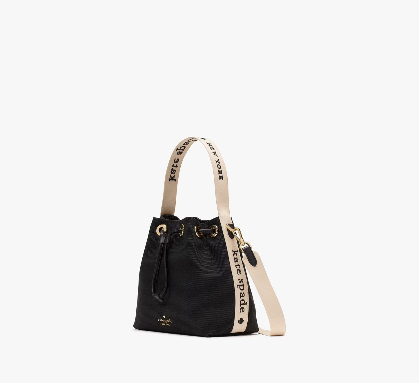 Kip Canvas Bucket Bag Black Kate Spade