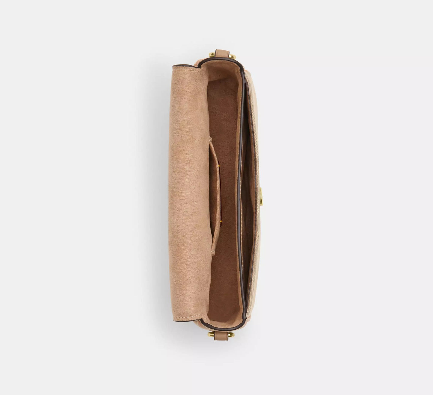 Hailey Flap Bag With Signature Canvas Dark Natural Multi Coach