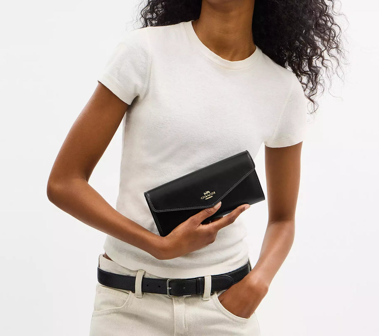 Klare Wallet With Chain Black Coach