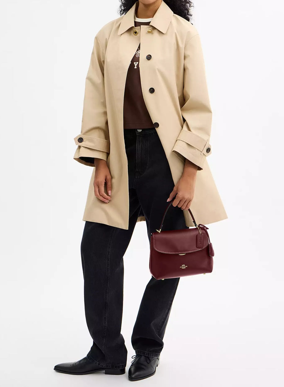 Emory Top Handle Bag Maroon Coach