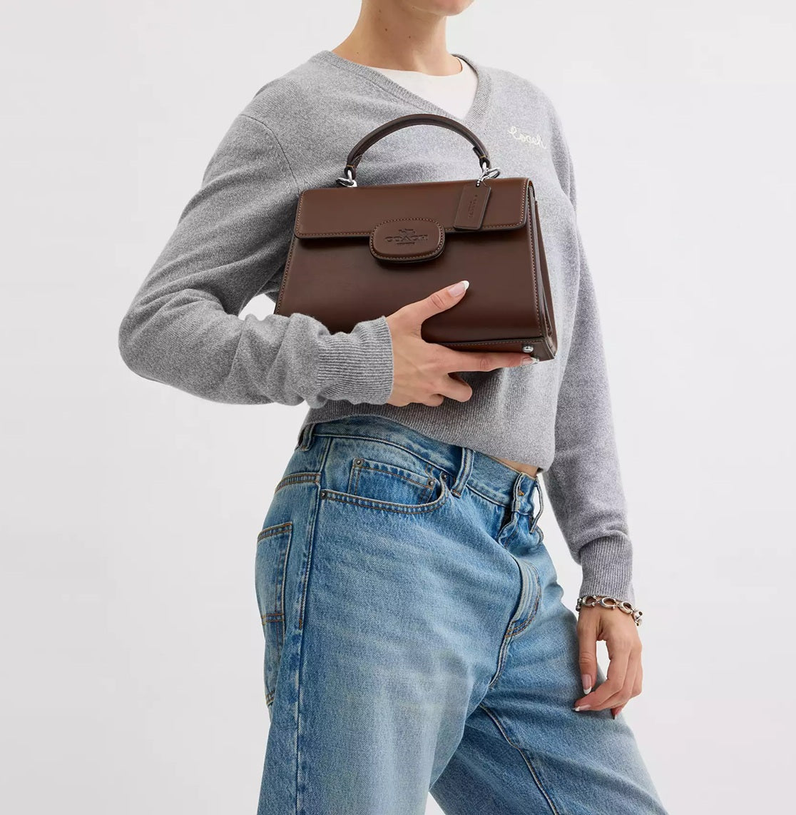 Eliza Top Handle Bag Maple Coach
