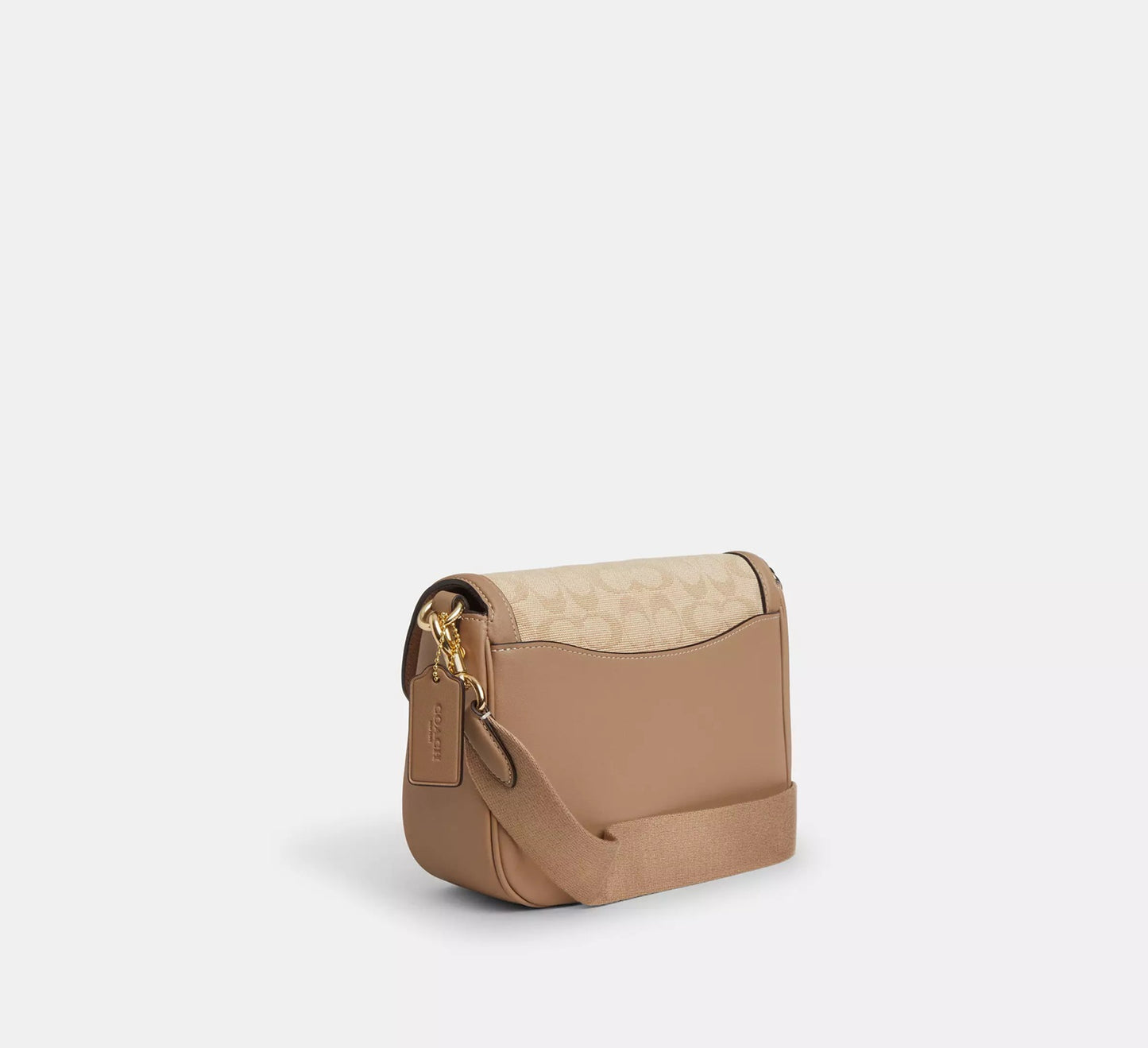 Amelia Saddle Bag With Signature Canvas Dark Natural Multi Coach