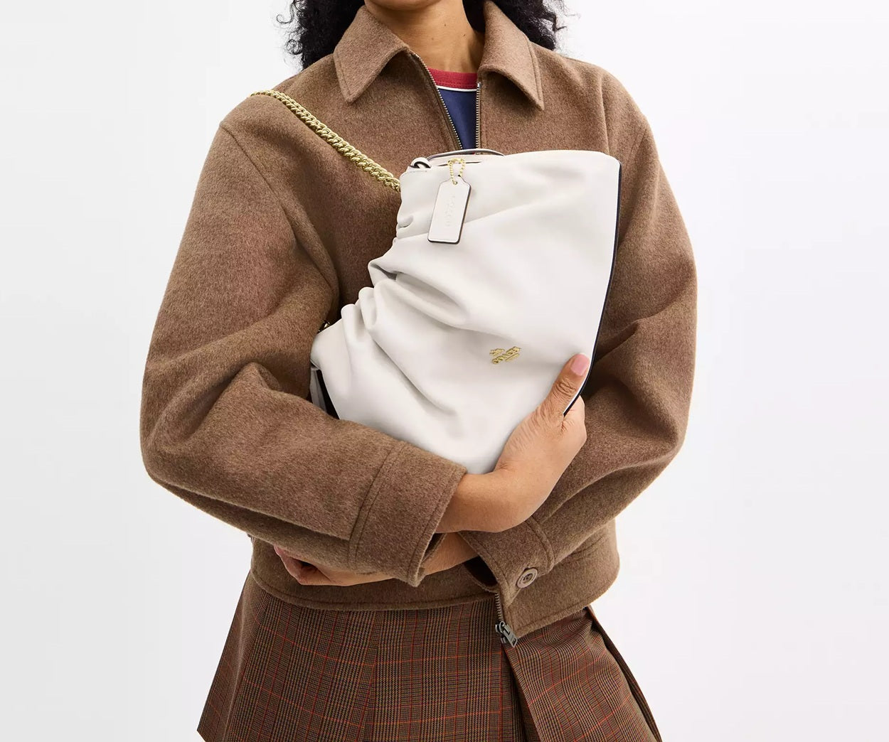 Faye Large Shoulder Bag Chalk Coach