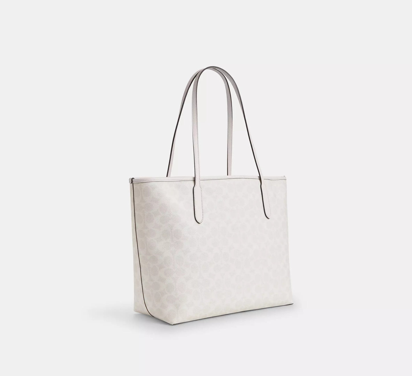 City Tote Bag In Signature Canvas Chalk Coach