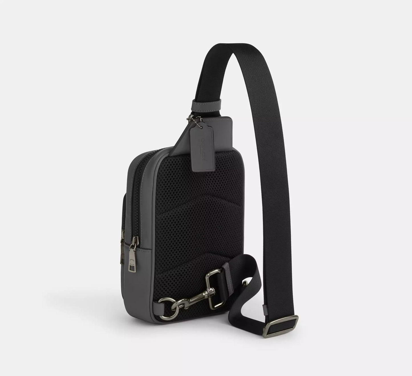 Racer Sling Pack In Signature Canvas Bag Grey Charcoal Coach