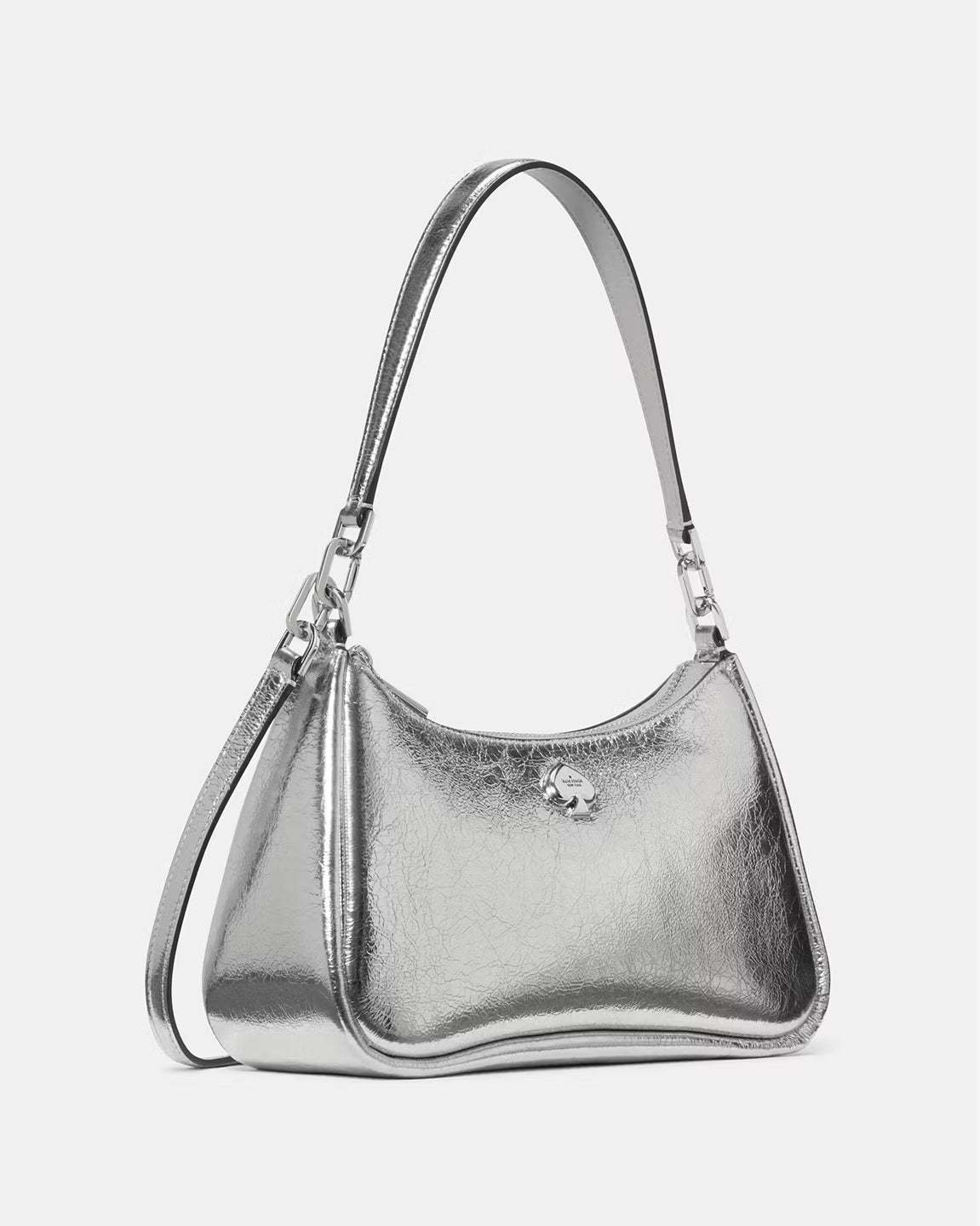 Kayla Small Convertible Shoulder Bag Silver Kate Spade