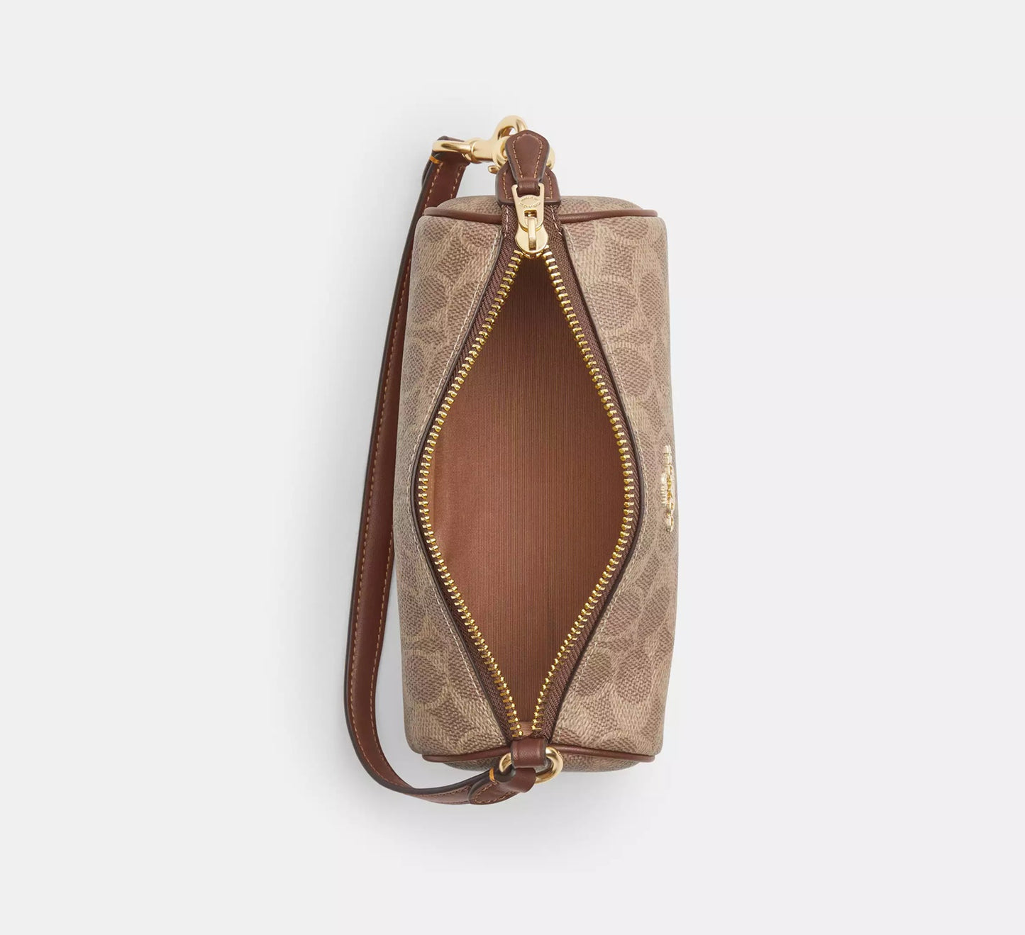 Nolita Barrel Bag In Signature Canvas Tan Brown Coach
