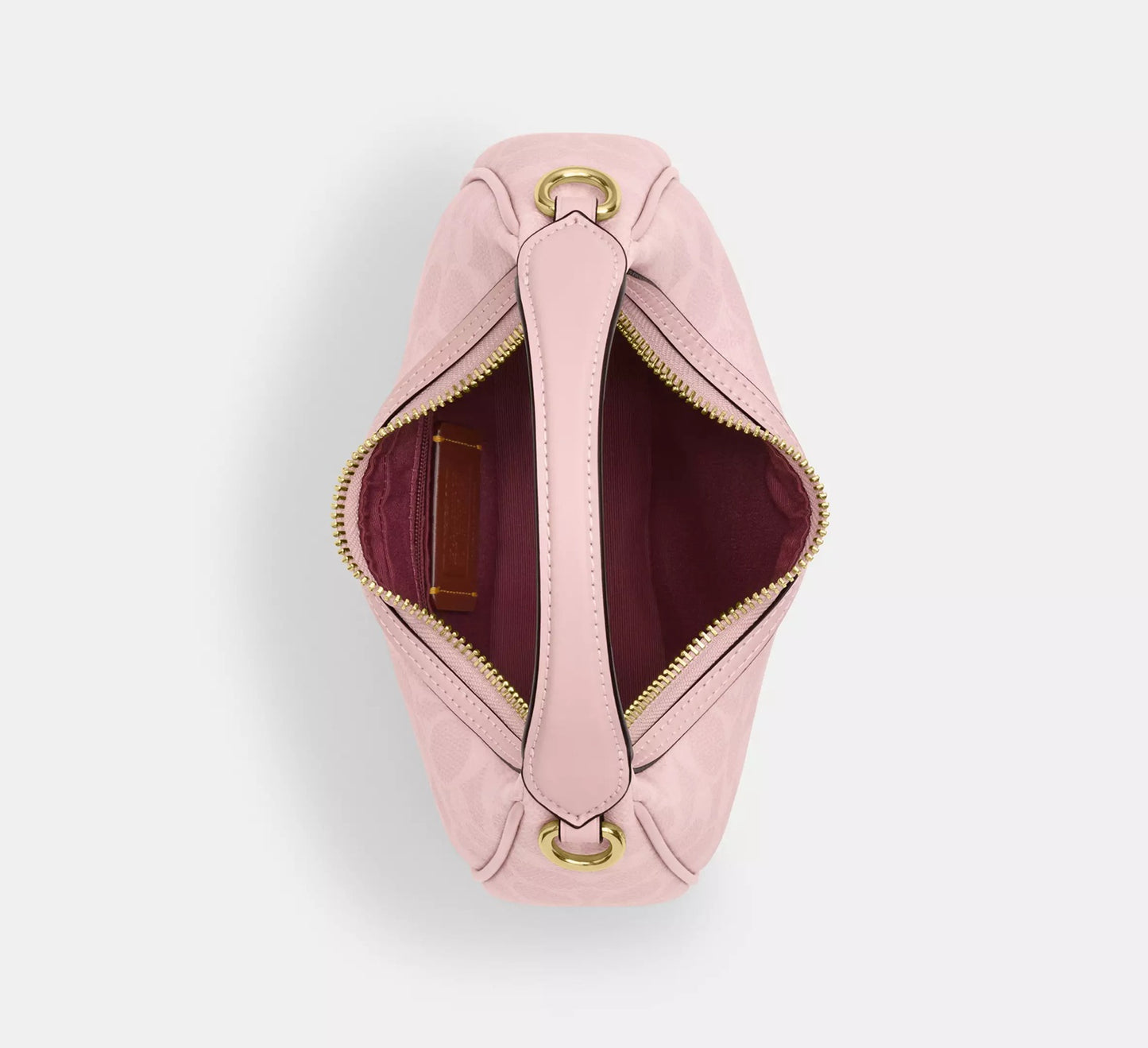 Carmen Mini Crossbody Bag In Signature Canvas Powder Pink Coach