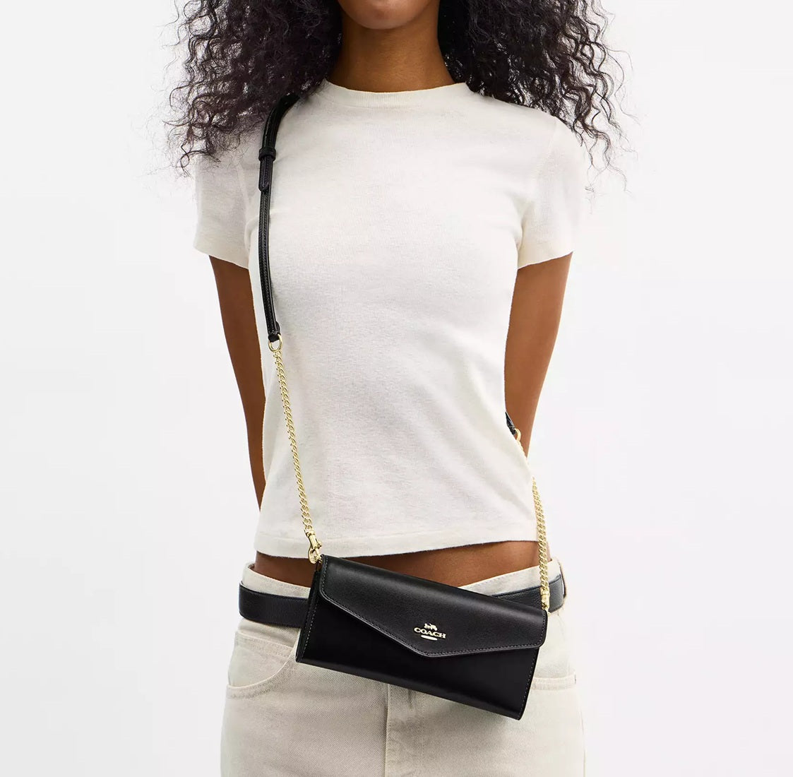 Klare Wallet With Chain Black Coach