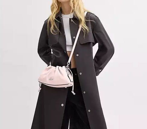 Faye Shoulder Bag With Ruching Blush Coach