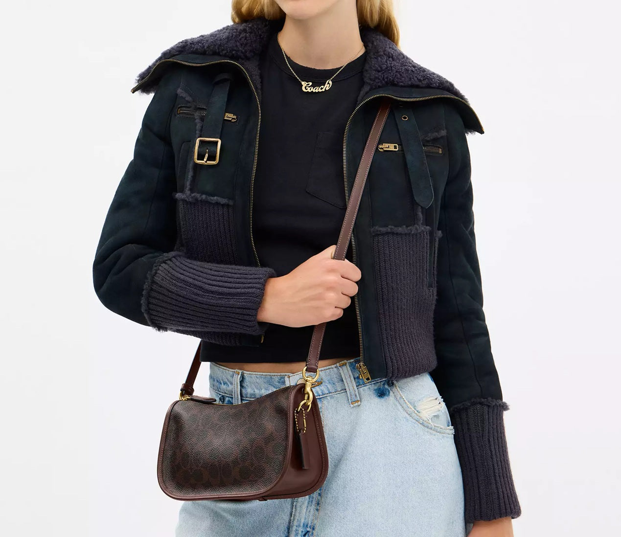 Waverly Bag In Signature Canvas Maple Coach