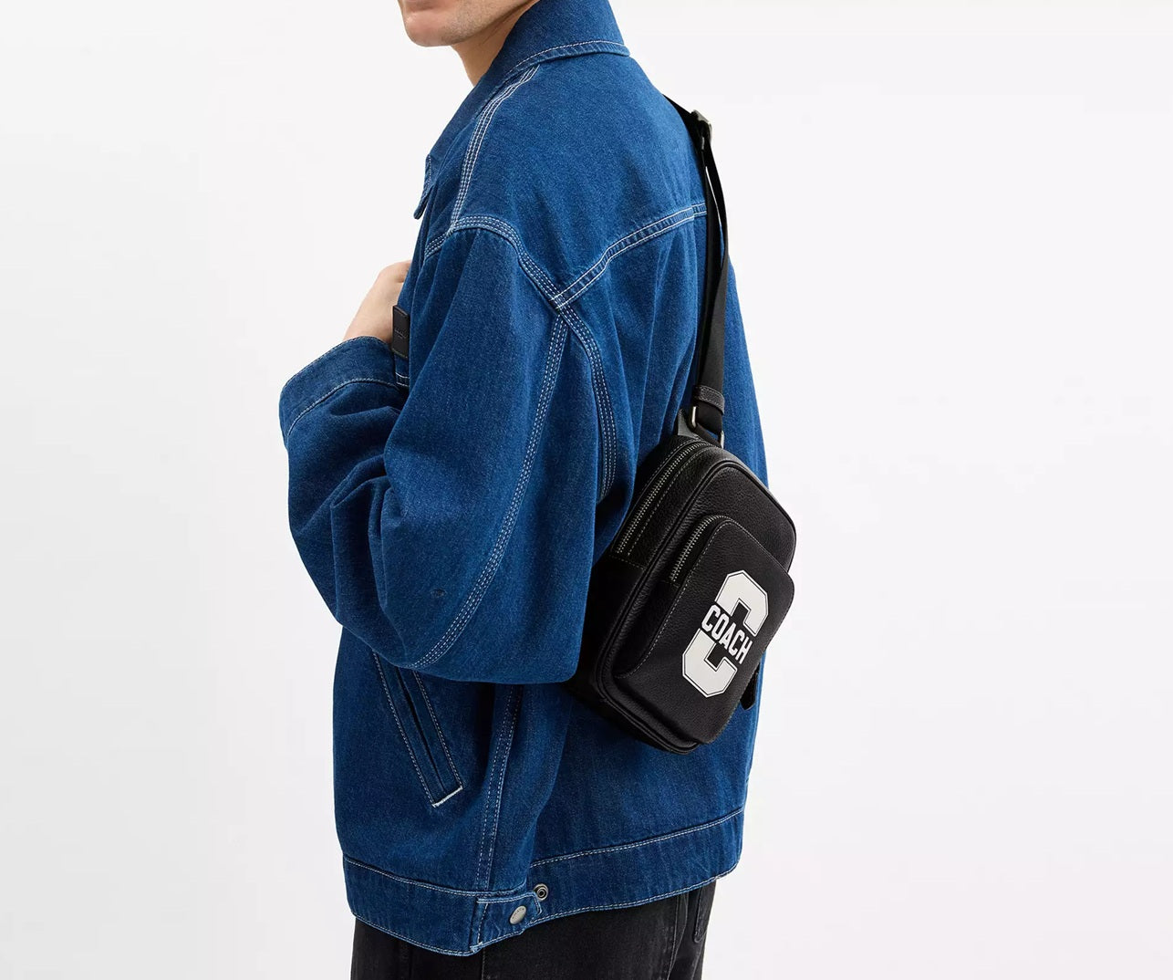 Racer Sling Pack With Varsity Motif Bag Black Chalk Coach