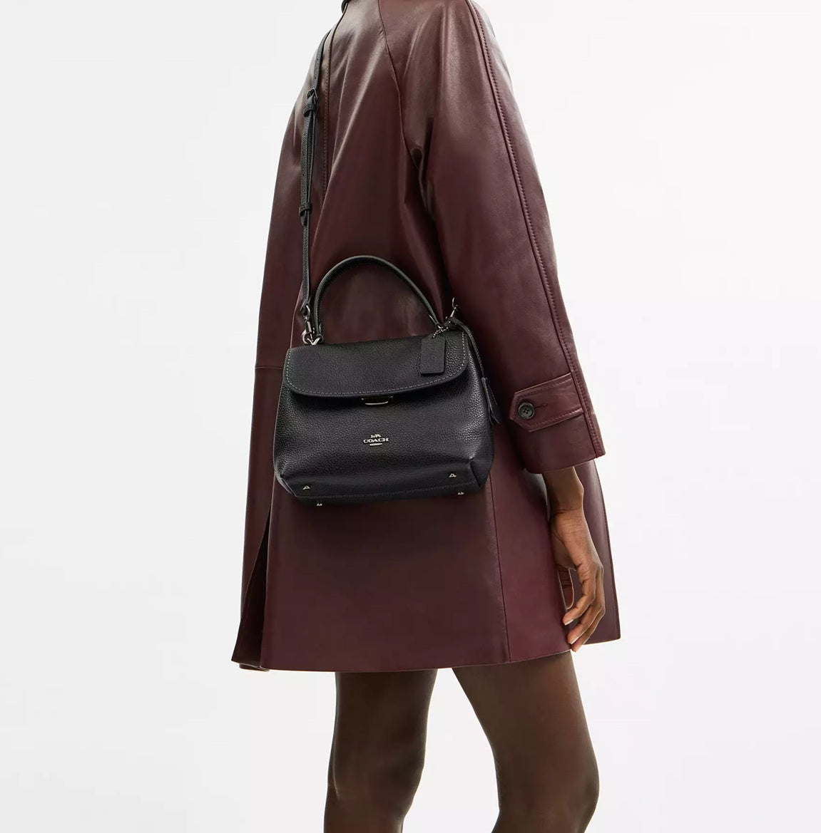 Emory Top Handle Bag Gunmetal Black Coach