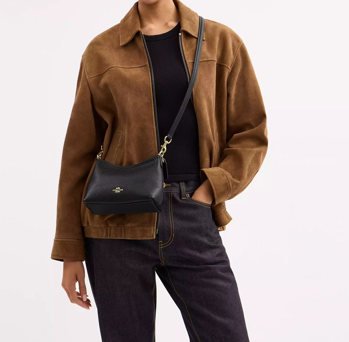 Laurel Small Shoulder Bag Black Coach