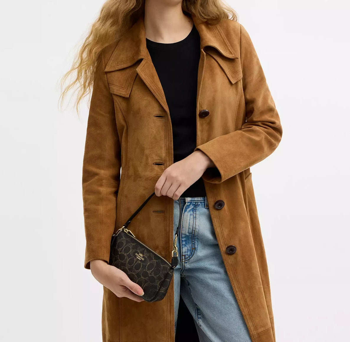 Nolita 19 In Loved Signature Canvas With Charms Brown Coach