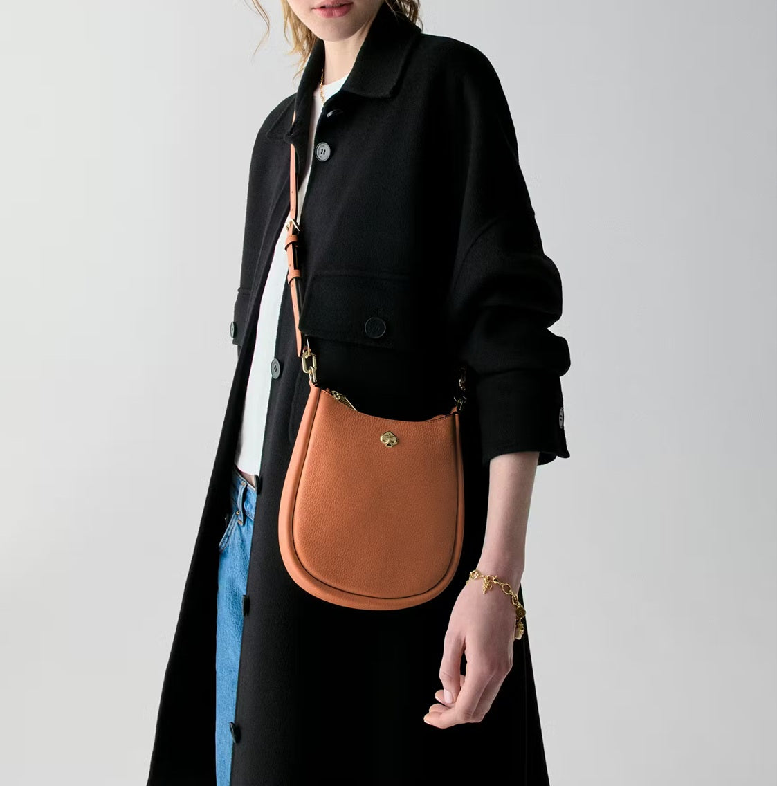 Kayla Small Swingpack Crossbody Bag Warm Gingerbread Kate Spade