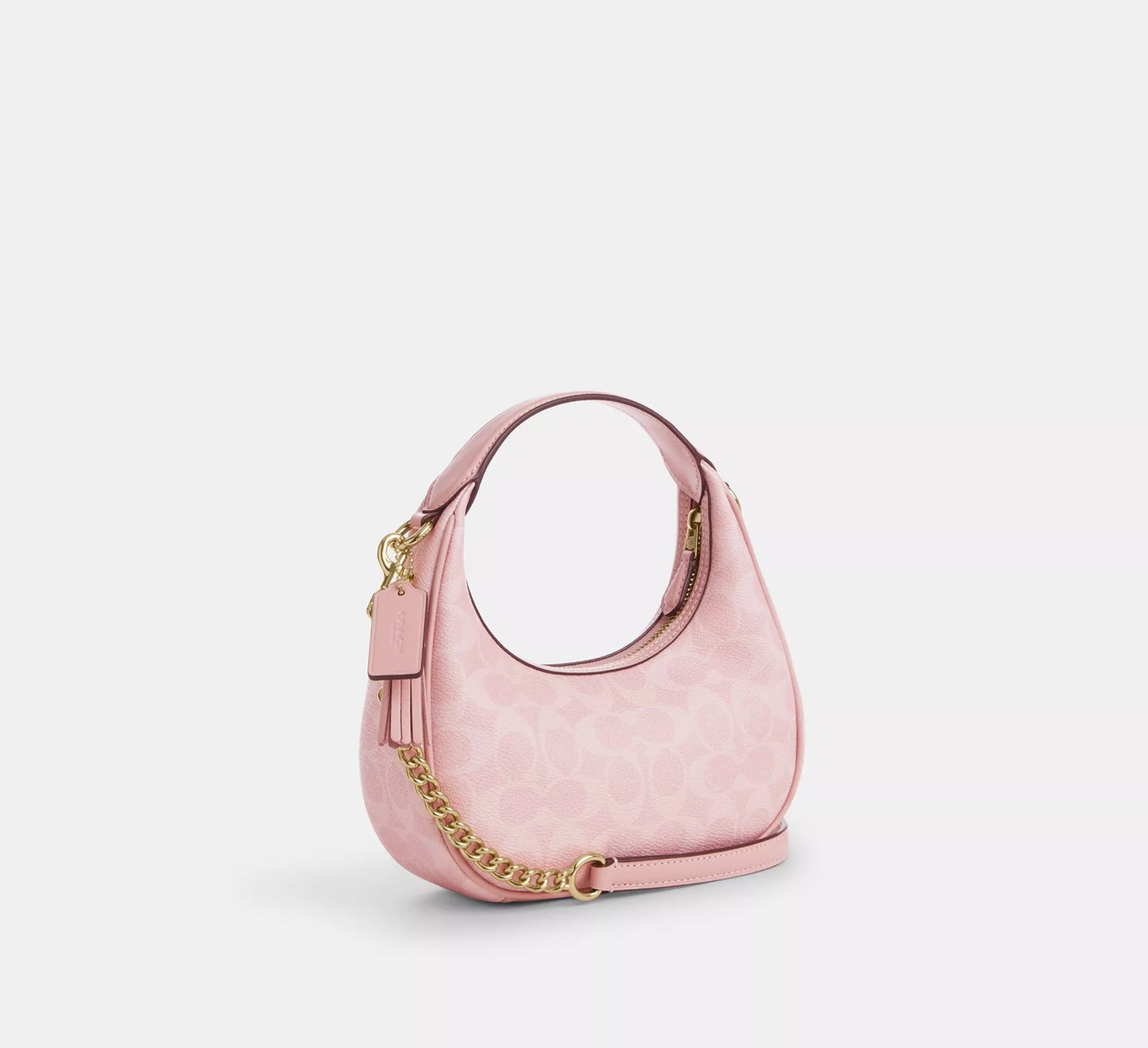 Carmen Mini Crossbody Bag In Signature Canvas Powder Pink Coach