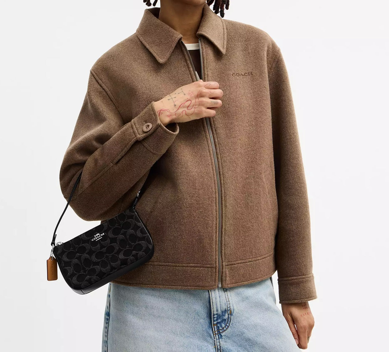 Nolita 19 In Signature Denim Black Coach