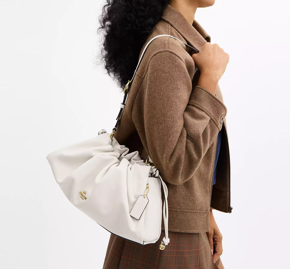 Faye Large Shoulder Bag Chalk Coach