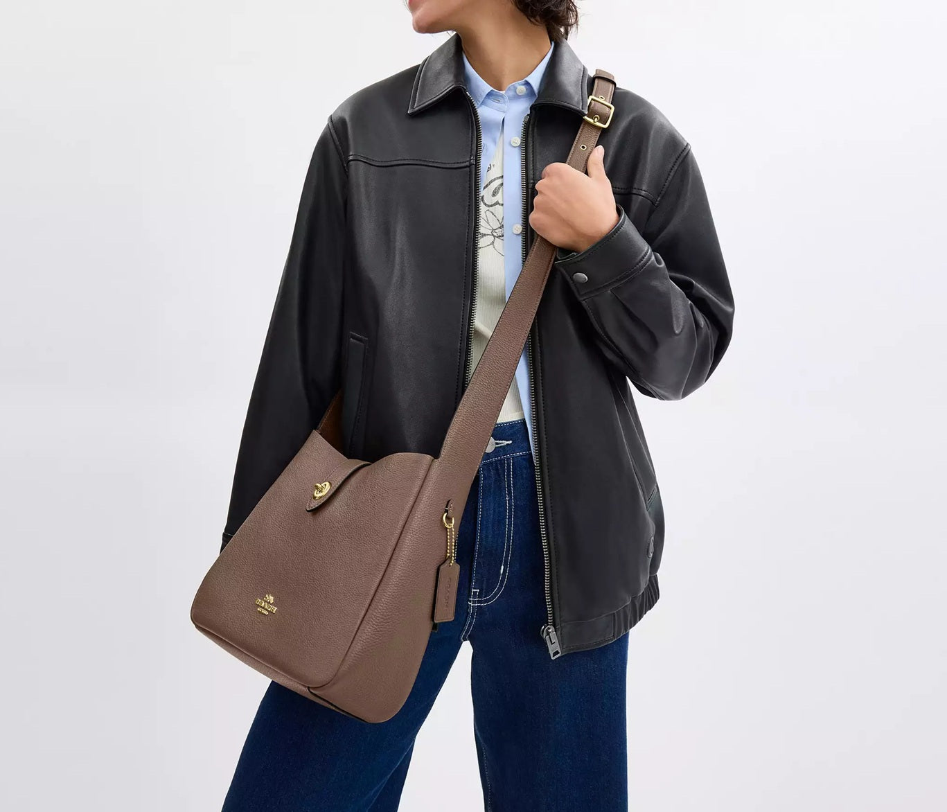 Hadley Convertible Crossbody Bag Dark Stone Coach