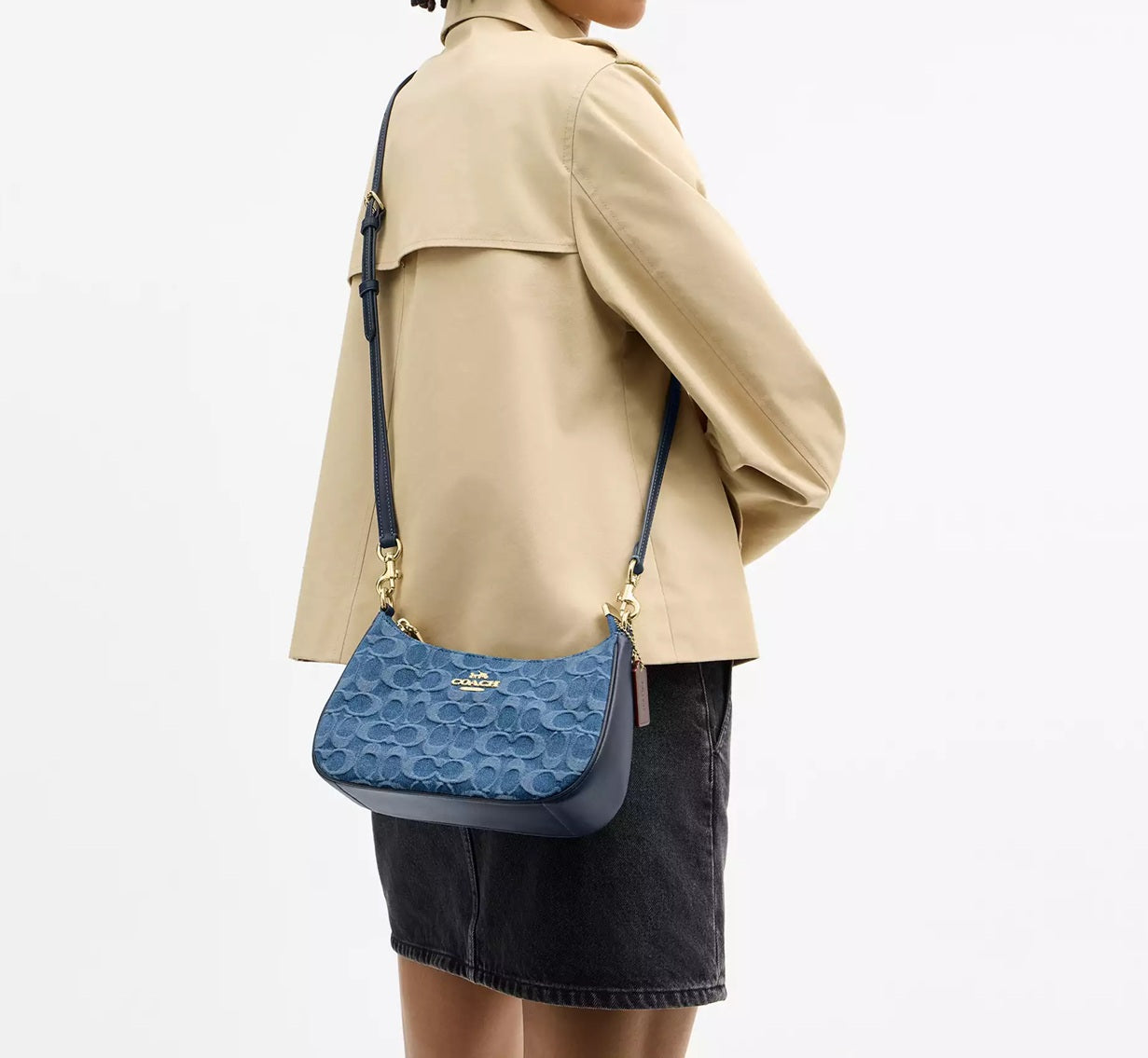 Teri Shoulder Bag In Signature Denim Indigo Coach