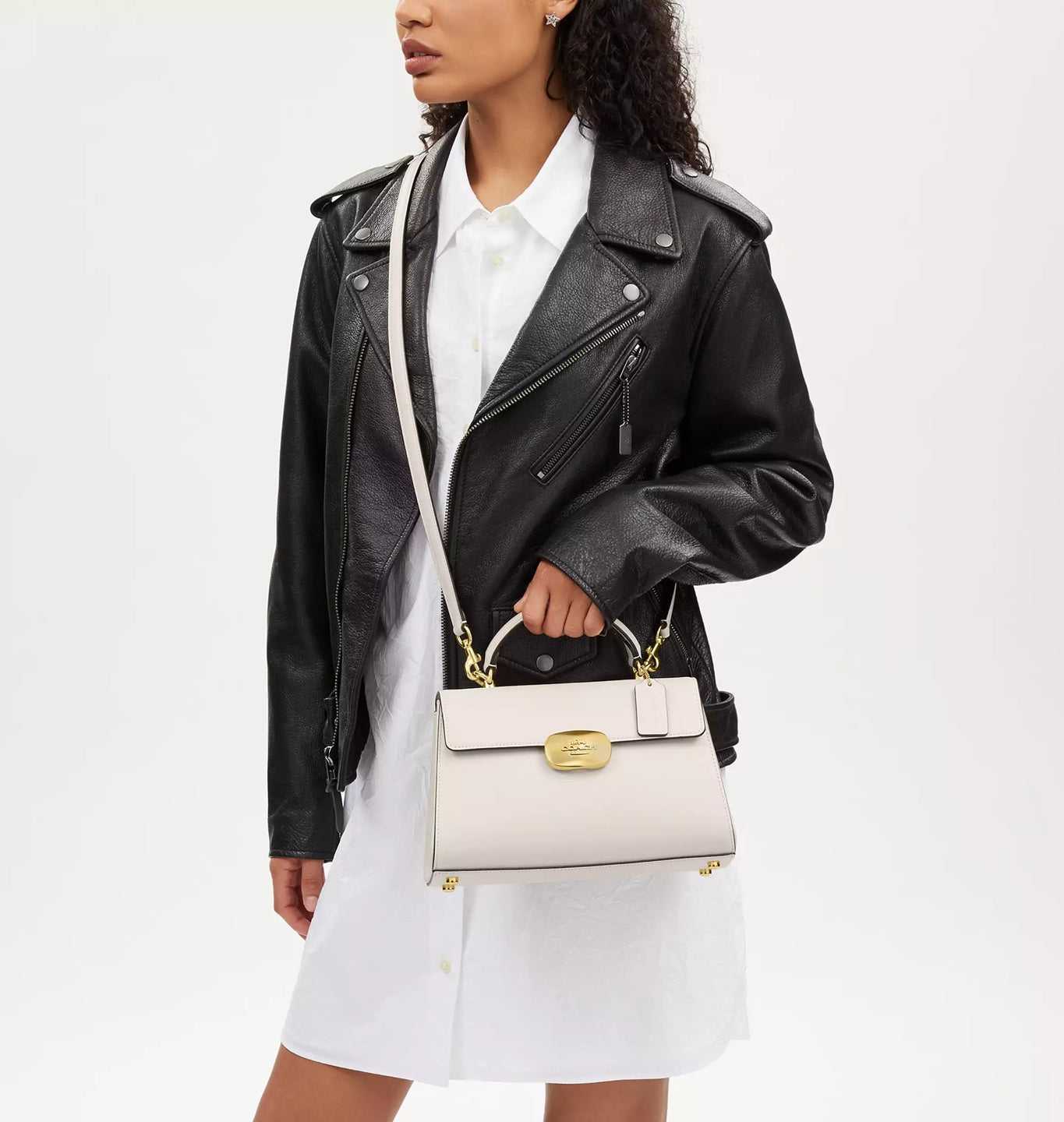 Eliza Top Handle Bag Chalk Coach