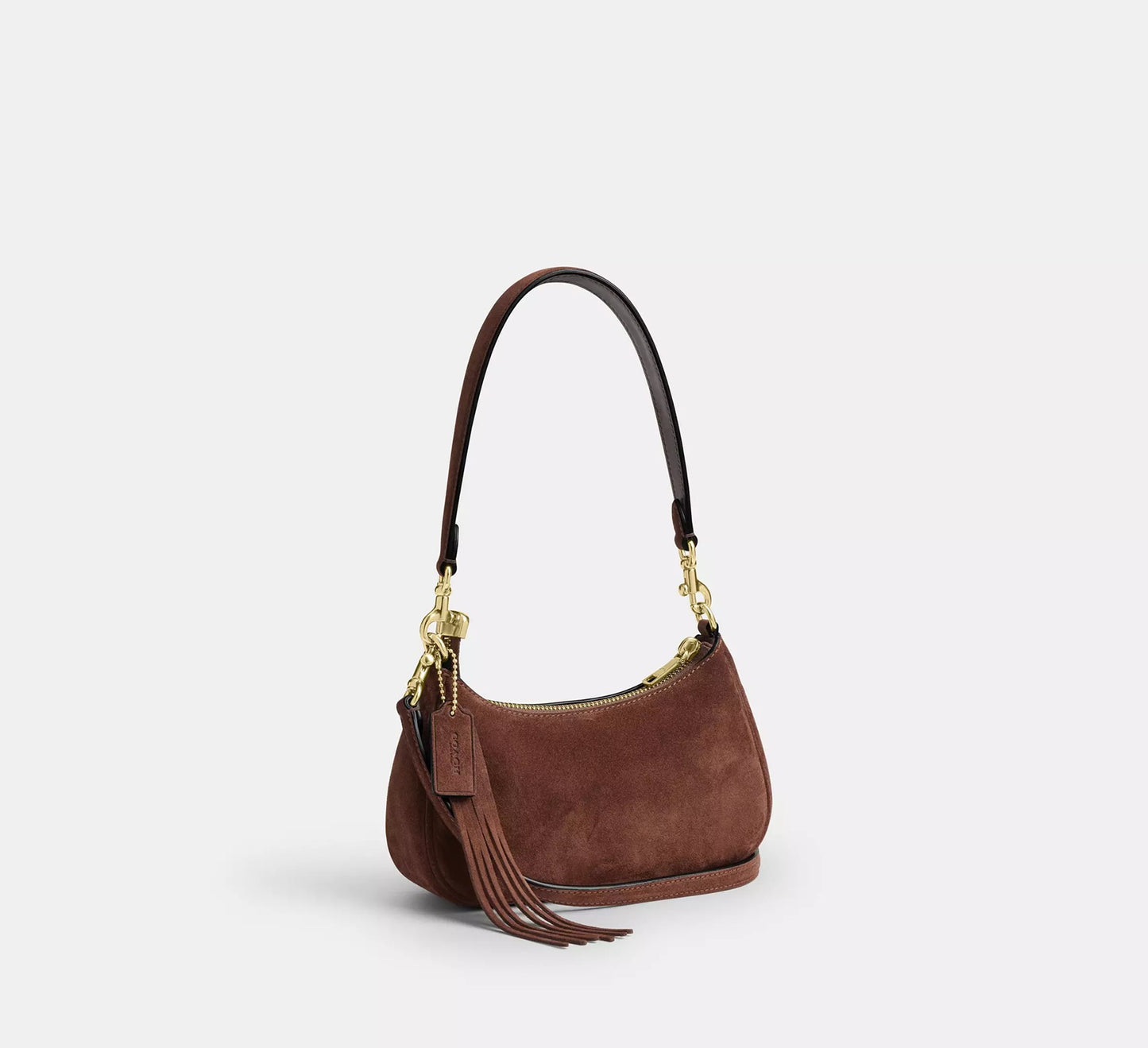 Teri Mini Crossbody Bag Suede Vintage Brown Coach