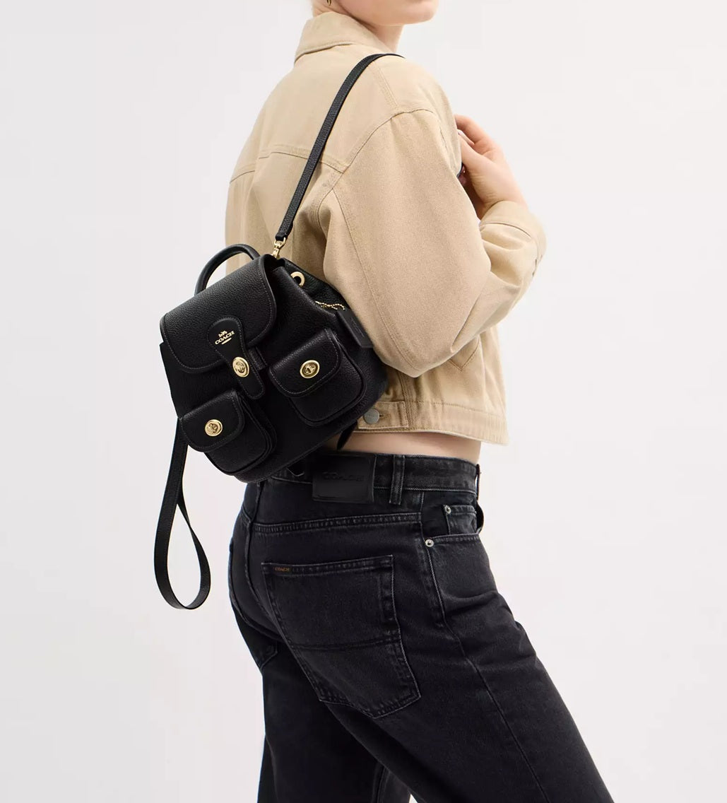 Hadley Backpack Gold Black Coach