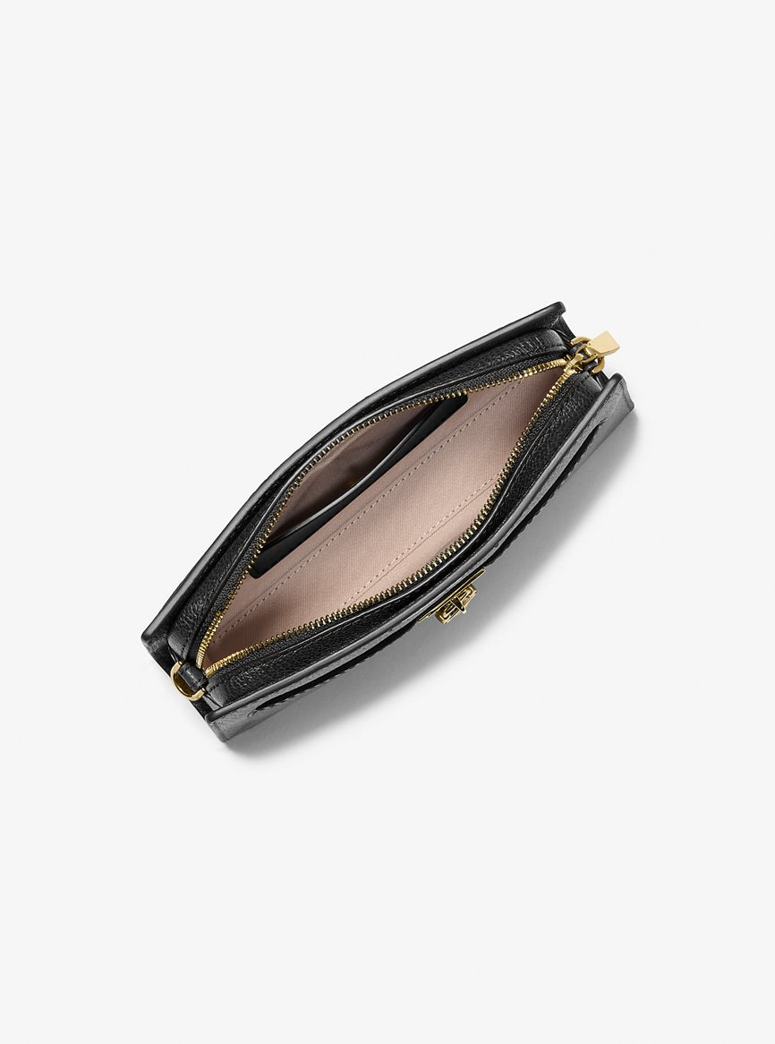 Hamilton Moderne Extra-Small Leather Convertible Crossbody Bag Black Michael Kors