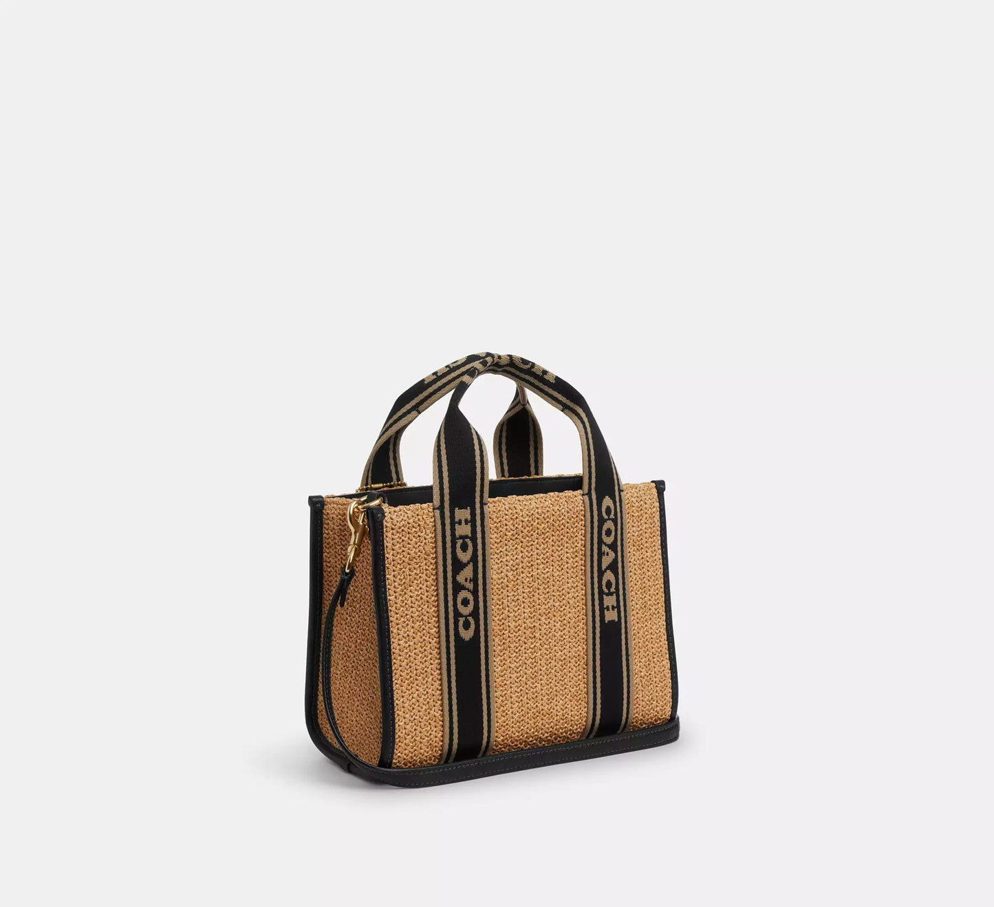 Smith Tote Bag 24 Straw Toast Black Coach