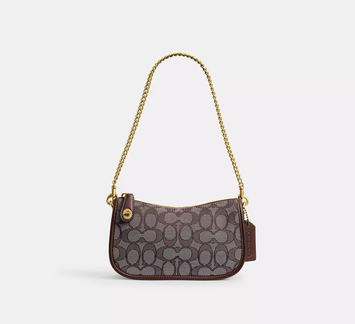 Swinger Bag 20 In Signature Jacquard Oak Maple Coach