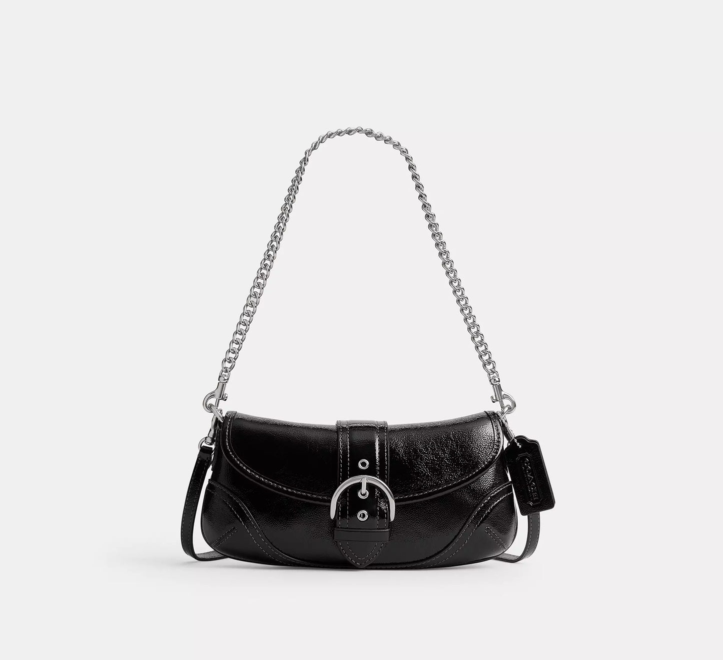 Soho Bag 25 Silver Black Coach